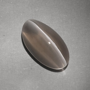 Sillimanite cat's eye marrón natural de 7,02 ct, transparente, transparente / translúcido