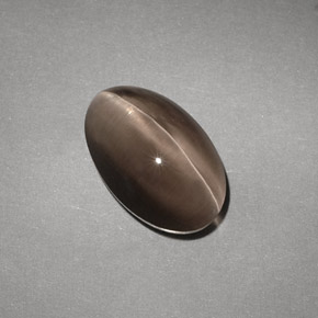 Sillimanite cat's eye marrón natural de 4,88 ct, transparente, transparente / translúcido