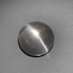 Sillimanite cat's eye gris natural de 6,62 ct, transparente, transparente / translúcido