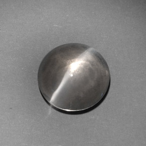 Sillimanite cat's eye gris natural de 6,62 ct, transparente, transparente / translúcido