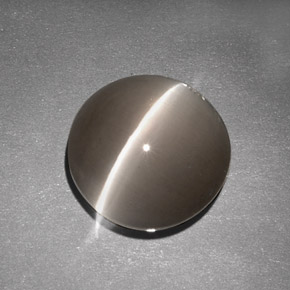 Silimanita ojo de gato marrón natural de 7,63 ct, transparente, transparente / translúcido