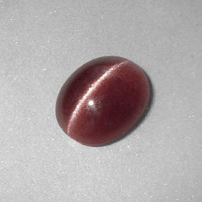 Sillimanite cat's eye marrón natural de 1,26 ct, transparente, transparente / translúcido