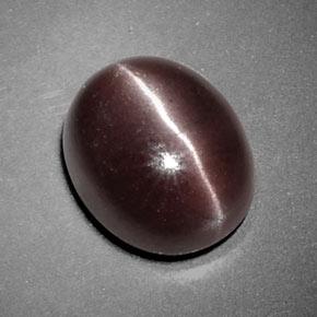 Sillimanite cat's eye marrón natural de 3,85 ct, corte óvalo, opaco