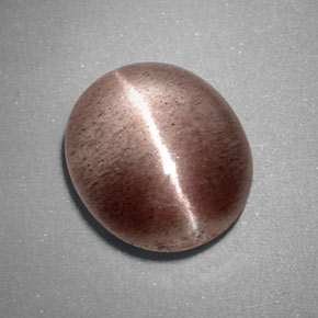 Sillimanite cat's eye marrón natural de 3,38 ct, transparente, transparente / translúcido