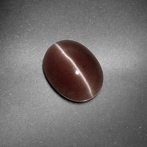 Sillimanite cat's eye marrón natural de 1,59 ct, corte óvalo, translúcido