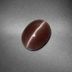 Sillimanite cat's eye marrón natural de 1,59 ct, corte óvalo, translúcido