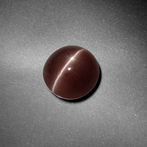 Sillimanite cat's eye marrón natural de 1,82 ct, corte redondo, translúcido