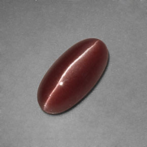 Sillimanite cat's eye marrón natural de 1,12 ct, transparente, transparente / translúcido