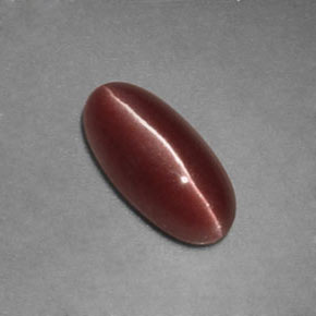 Sillimanite cat's eye marrón natural de 1,12 ct, transparente, transparente / translúcido