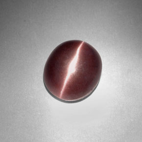 Sillimanite cat's eye marrón natural de 3,29 ct, corte óvalo, opaco