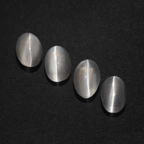 Gemas de Silimanita Ojo de Gato Humo natural de 3.64 ct, Corte Óvalo, Translúcido