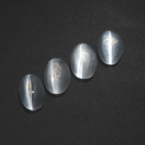 Gemas de Silimanita Ojo de Gato Humo natural de  ct, Corte Óvalo, Translúcido