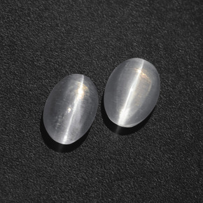 Gemas de Silimanita Ojo de Gato Humo natural de  ct, Corte Óvalo, Translúcido
