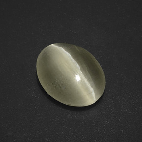 Sillimanite cat's eye marrón natural de 3,01 ct, corte óvalo, translúcido