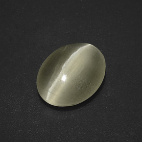 Sillimanite cat's eye marrón natural de 3,01 ct, corte óvalo, translúcido