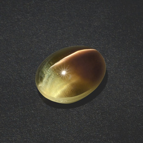 Sillimanite cat's eye marrón natural de 3,02 ct, corte óvalo, translúcido