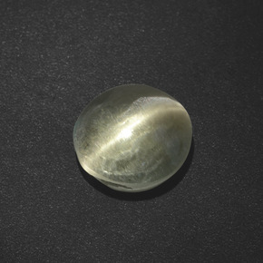 Sillimanite cat's eye marrón natural de 2,73 ct, corte redondo, translúcido