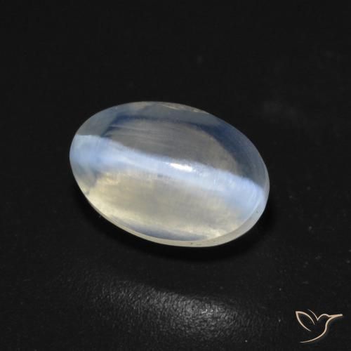 Silimanita Ojo de Gato Gris muy claro natural de 1.92 ct, Corte Óvalo, Transparente