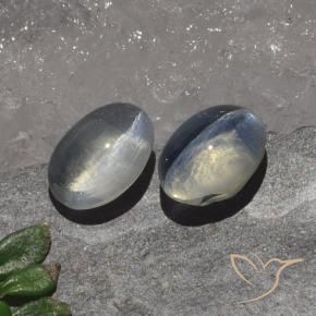 Gemas de Silimanita Ojo de Gato Claro natural de 2.49 ct, Ovalada, Translúcido