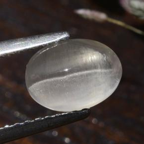 Silimanita Ojo de Gato Humo natural de 1.73 ct, Corte Óvalo, Transparente