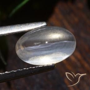 Silimanita Ojo de Gato Claro natural de 1.75 ct, Ovalada, Transparente