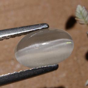 Silimanita Ojo de Gato Humo natural de 1.40 ct, Corte Óvalo, Translúcido