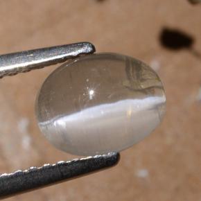 Silimanita Ojo de Gato Humo natural de 1.44 ct, Corte Óvalo, Translúcido