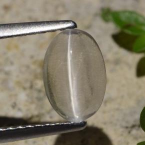 Silimanita Ojo de Gato Humo natural de 1.45 ct, Corte Óvalo, Transparente