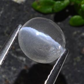 Sillimanite cat's eye gris natural de 1,03 ct, corte óvalo, transparente