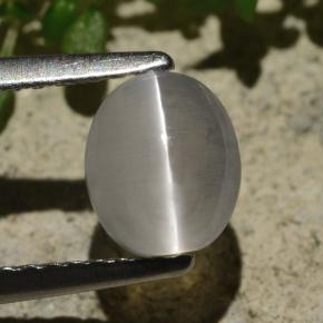 Silimanita Ojo de Gato Humo natural de 1.57 ct, Corte Óvalo, Transparente