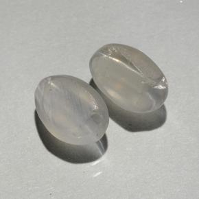 Gemas de Silimanita Ojo de Gato Humo natural de 1.76 ct, Corte Óvalo, Transparente