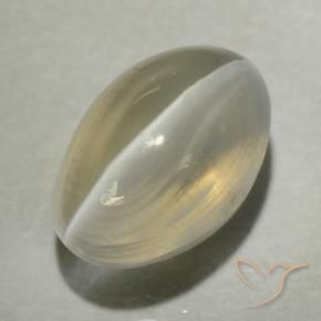 Silimanita Ojo de Gato Amarillo claro natural de 1.47 ct, Ovalada, Transparente