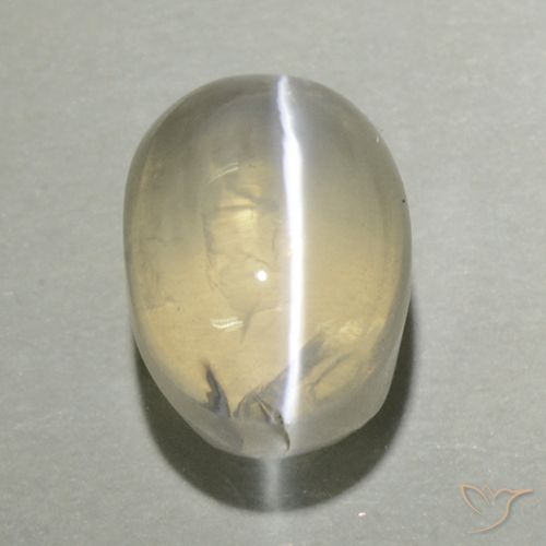 1.71ct Natural Amarillo claro Silimanita Ojo de Gato, Ovalada, Transparente