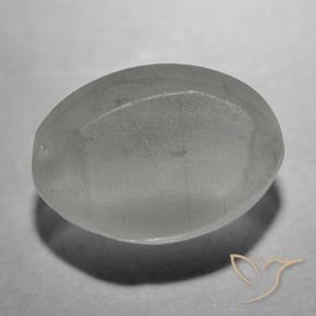 Silimanita Ojo de Gato Gris muy claro natural de 1.43 ct, Ovalada, Transparente