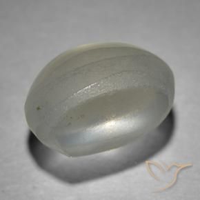 Silimanita Ojo de Gato Gris muy claro natural de 1.70 ct, Ovalada, Transparente