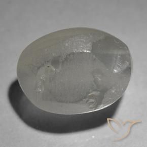 Silimanita ojo de gato gris natural de 1,65 ct, corte óvalo, transparente
