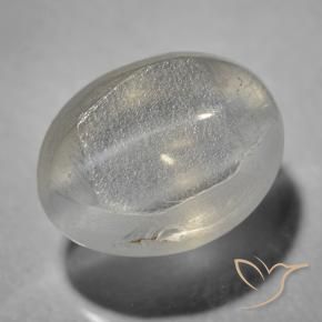 Silimanita Ojo de Gato Gris muy claro natural de 1.46 ct, Ovalada, Transparente