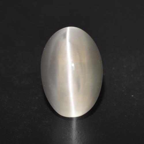 Silimanita Ojo de Gato Amarillo claro natural de 1.56 ct, Corte Óvalo, Translúcido