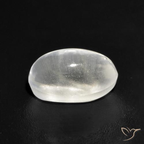 Silimanita Ojo de Gato Gris muy claro natural de 1.45 ct, Ovalada, Transparente