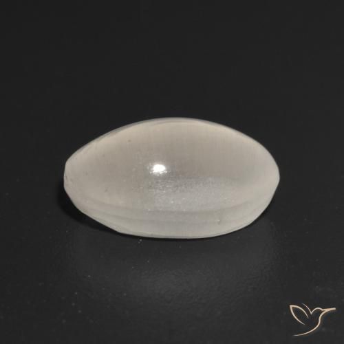 Silimanita Ojo de Gato Gris muy claro natural de 1.35 ct, Ovalada, Transparente