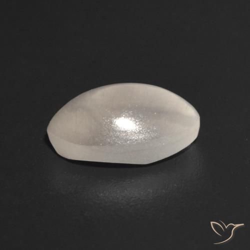 Silimanita Ojo de Gato Gris muy claro natural de 1.10 ct, Ovalada, Transparente