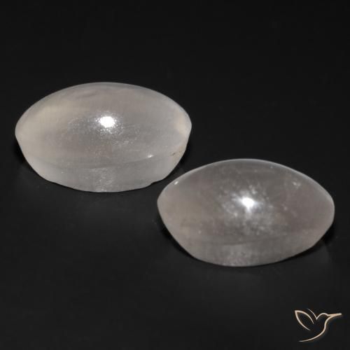 Gemas de Silimanita Ojo de Gato Gris muy claro natural de 1.70 ct, Ovalada, Transparente