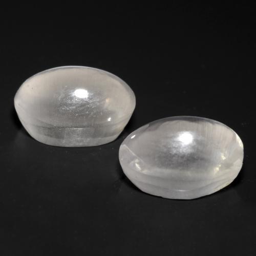 Gemas de Silimanita Ojo de Gato Gris muy claro natural de 2.45 ct, Corte Óvalo, Transparente