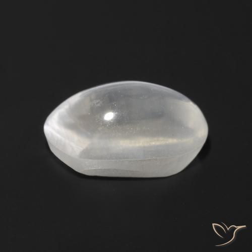 Silimanita Ojo de Gato Gris muy claro natural de 1.23 ct, Ovalada, Transparente