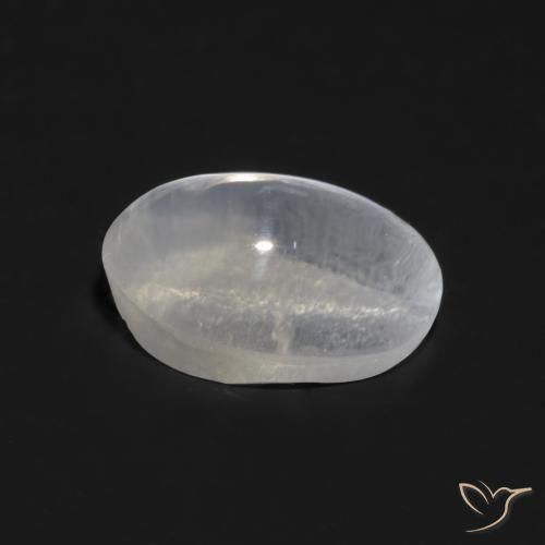 Silimanita Ojo de Gato Gris muy claro natural de 1.05 ct, Ovalada, Transparente