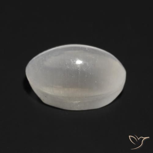 Silimanita Ojo de Gato Gris muy claro natural de 1.30 ct, Ovalada, Transparente
