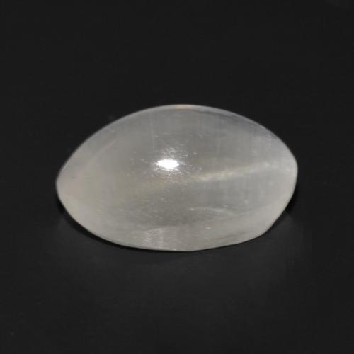 Sillimanite cat's eye gris natural de 1,09 ct, corte óvalo, transparente