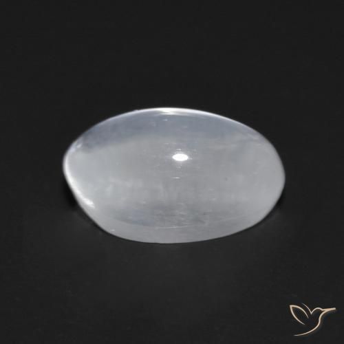 Silimanita Ojo de Gato Blanco translúcido natural de 0.98 ct, Ovalada, Transparente