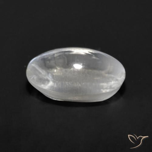 Silimanita Ojo de Gato Blanco claro natural de 0.92 ct, Ovalada, Transparente