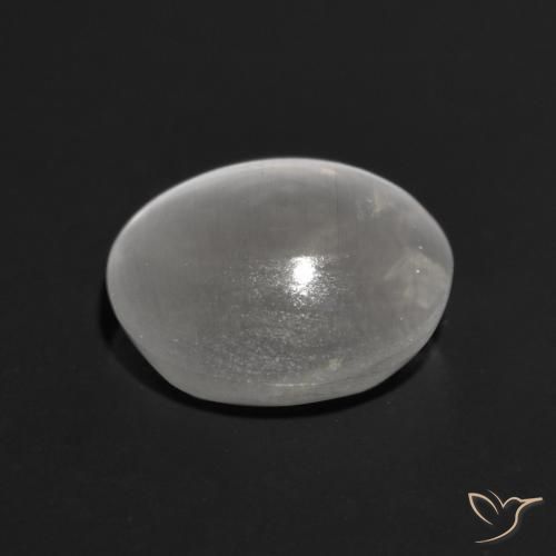 Silimanita Ojo de Gato Gris muy claro natural de 1.23 ct, Ovalada, Transparente